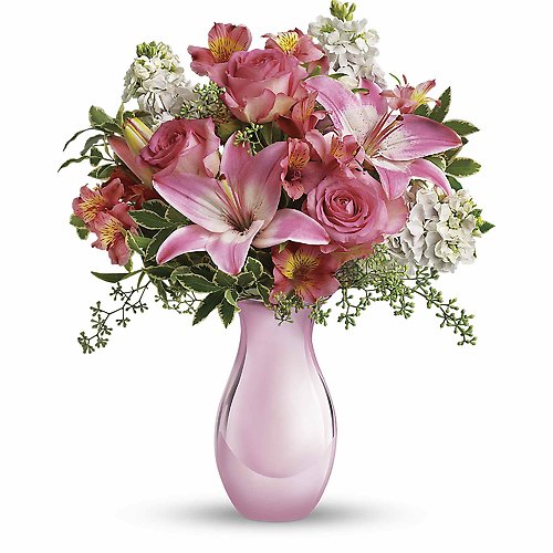 Pink Reflections Bouquet with Roses